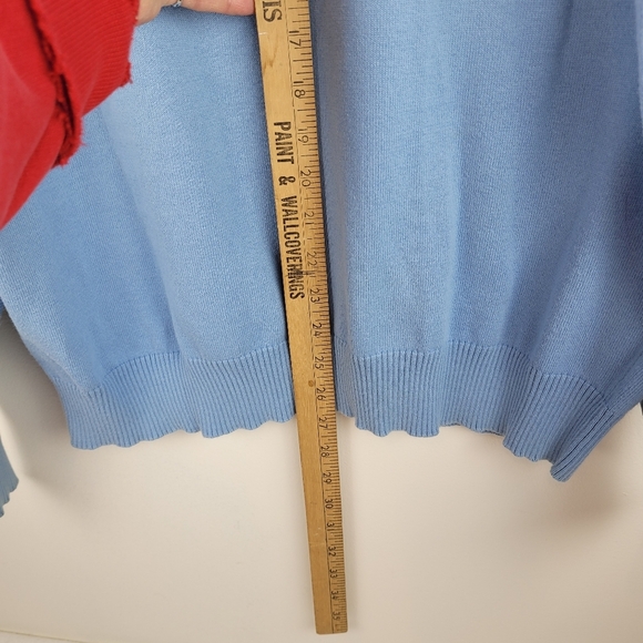 Jos.A.Bank Signature Collection Men's Light Blue V-Neck Sweater 100% cotton XL - Picture 4 of 11